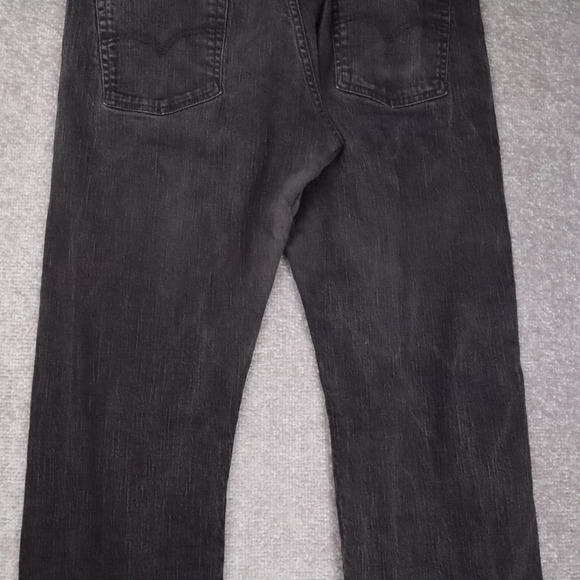 VTG Y2K Levi's 514 Straight Leg Classic Fit 38x30 Dark Wash Black Denim Jeans - Picture 12 of 13
